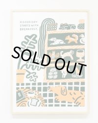 SILK SCREEN POSTER "A GOOD DAY" / オカタオカ OKATAOKA 