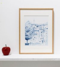 箕輪麻紀子リトグラフ作品『タワー』