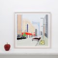 箕輪麻紀子 ペインティング作品『Shopping Road』