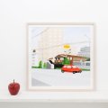 箕輪麻紀子 ペインティング作品『City』