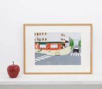 箕輪麻紀子 ペインティング作品『Bonjour』