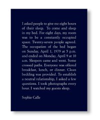 THE SLEEPERS / Sophie Calle  ソフィ・カル