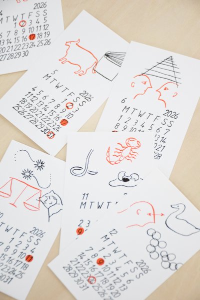 画像2: MONTHLY CALENDAR 2026 / palmehuset